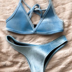 (SOLD) Hoaka Velvet blue bikini